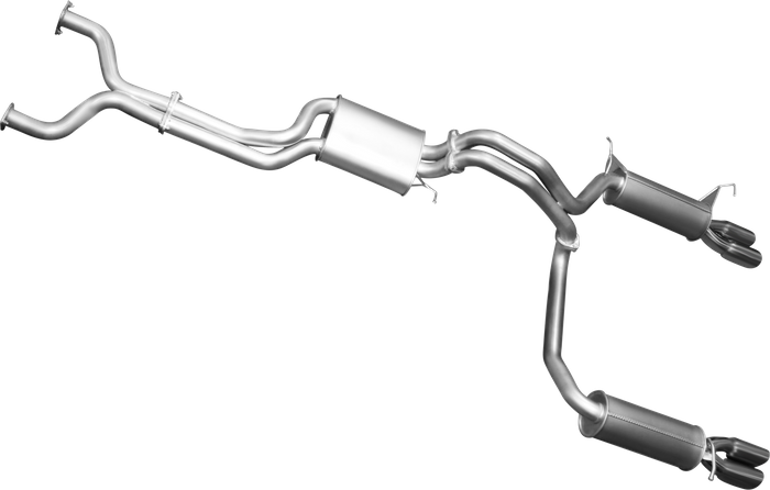 Manta - Ford Falcon BA, BF V8 Sedan & FPV GT, GT-P, 5.4L BOSS Sedan 4V (2002-2008) - Cat Back - 2.5" Dual Exhaust - Dual Exit - Muffler/Muffler