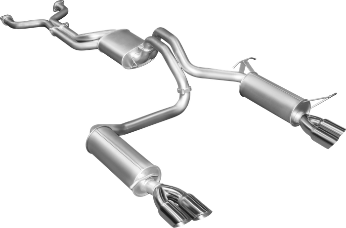 Manta - Ford Falcon BA, BF V8 Sedan & FPV GT, GT-P, 5.4L BOSS Sedan 4V (2002-2008) - Cat Back - 2.5" Dual Exhaust - Dual Exit - Muffler/Muffler