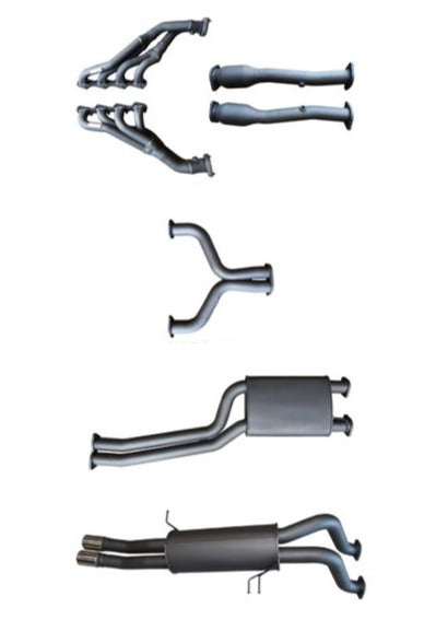 Manta - Ford Falcon BA, BF V8 Ute & FPV Pursuit, Super Pursuit Ute, 5.4L BOSS 4V (2002-2008) - Full System - 1 3/4" Extractors + Cats with 2.5" Dual Cat Back - Muffler/Muffler