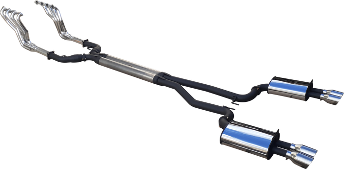 Manta - Holden Commodore, Statesman, Caprice Ute, Sedan  (2006-2017) VE VF V8 Ute + WM/WM Caprice - Twin 2.5" Full Exhaust System with 3.5" Tips, 1 7/8" Ceramic Coated Headers + Cats (Di Filippo - Manta Pro Series)