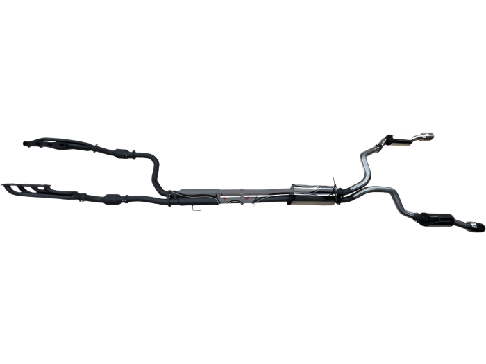 Manta - Dodge RAM DT 1500 5.7L V8 3in Twin Full Exhaust, with Extractors and Cats, Rear Mufflers 5in Black tips