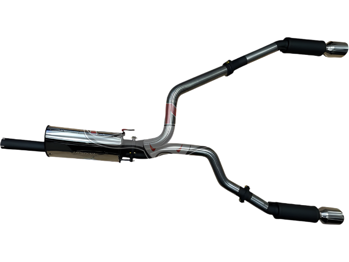 Manta - Dodge RAM DS 1500 5.7L V8 3in Twin Cat Back Exhaust, Rear Mufflers With 5in Chrome Tips