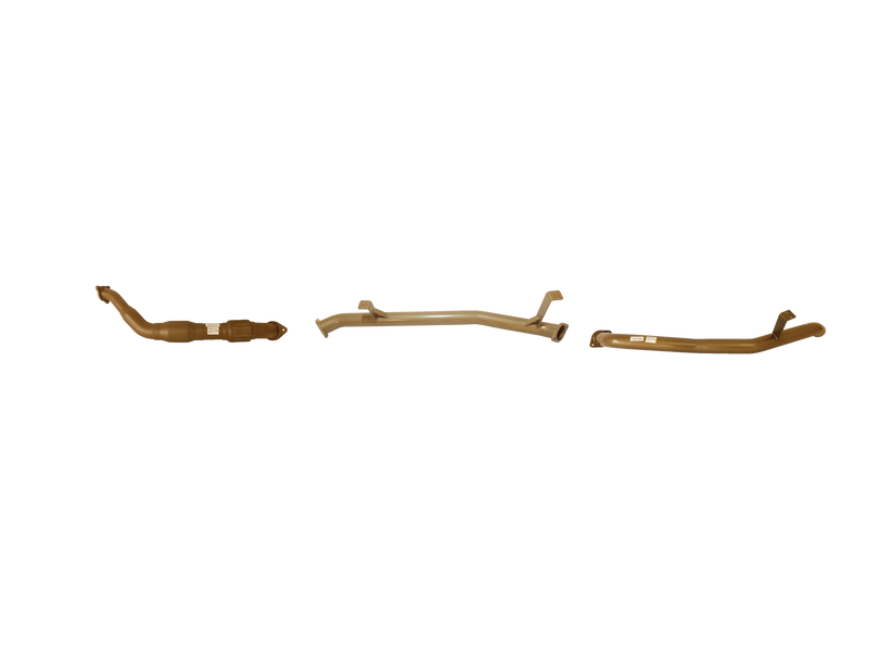 Pacemaker King Brown | Single 3" Turbo Back Straight Pipe with Cat | Toyota LandCruiser 76 Series V8 | KB12006-XCXX