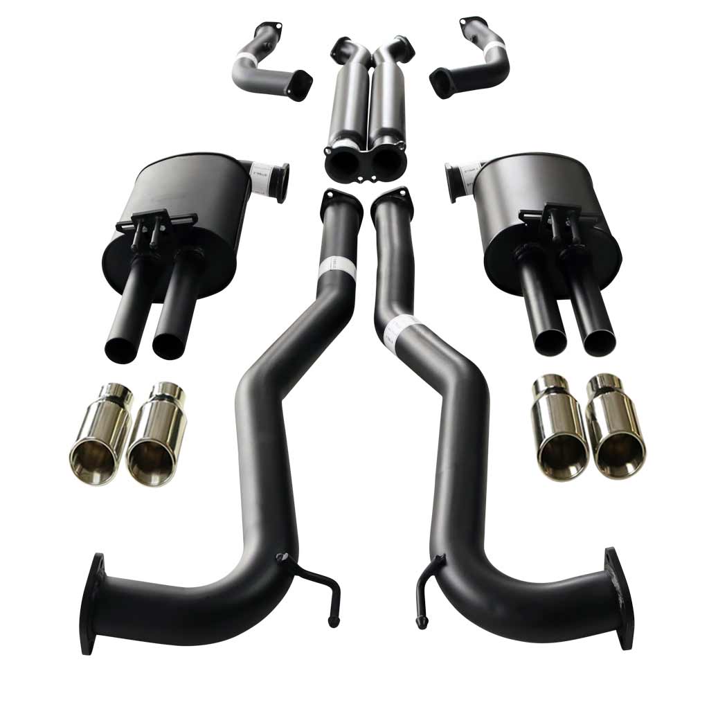 ESA | Twin 3" Catback Exhaust Angle Cut Tips | Holden Commodore VE VF V8 Ute | ST181-194HDXA-3