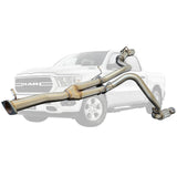 ESA | Stainless Twin 3" Catback Exhaust Pipe Only 5" Polished Chrome Tips | RAM 1500 DT Limited Laramie | ST605PO-615CT-SS