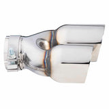 Exhaust Tip - 3 Inch In - Dual 3.5" Out - 9" Long LHS (Y-Piece - Inner Cone - Stainless Steel)