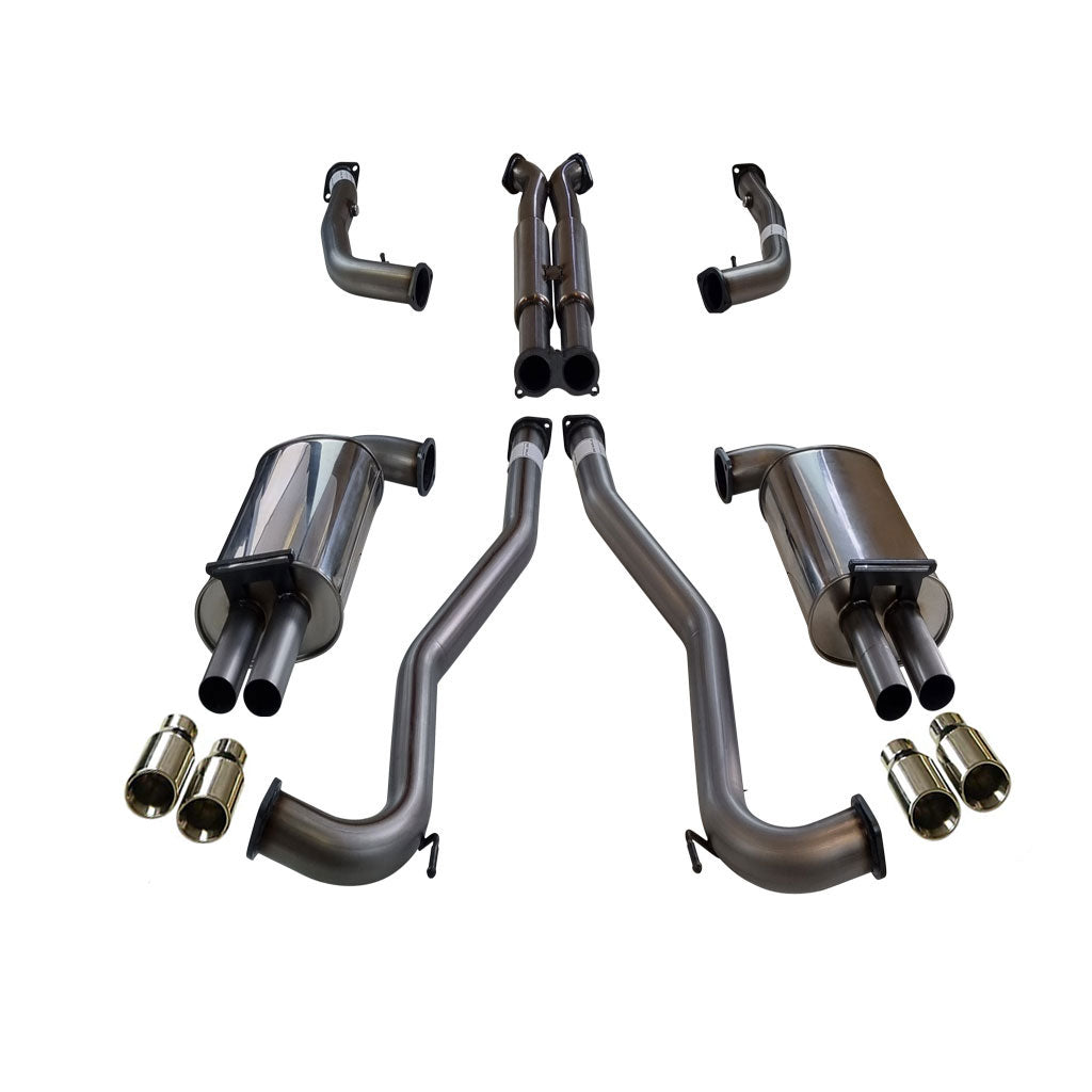 ESA - Holden Commodore VE, VF V6 V8 Ute 3" Kit with 2 x Hotdog - Xpipe & 4 x AC Tips - XPS Stainless Steel 409L