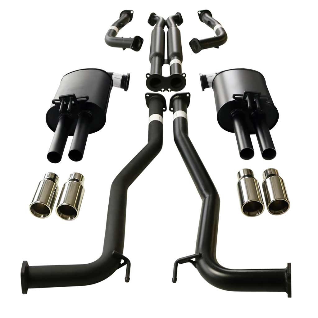 ESA | Twin 2.5" Catback Exhaust Hdx Pipe And Straight Tips | Holden Commodore VE VF Ute | ST181-194HDXS