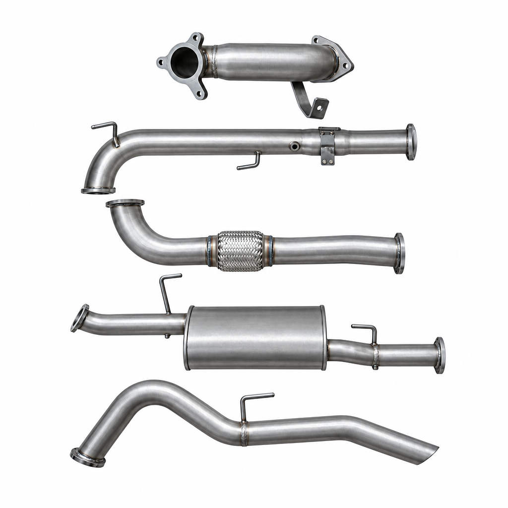Manta Aluminised Steel Exhaust Cat Navara D40 Auto 2005 to 2007 - MKNI0009