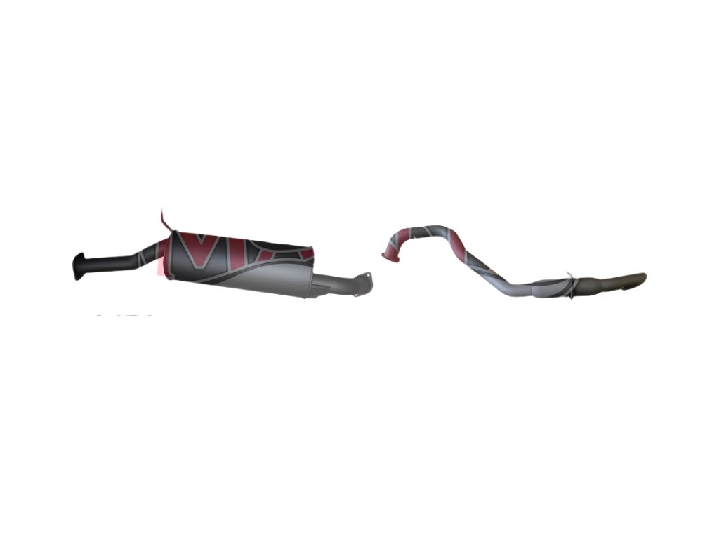 NISSAN Patrol GU 4.5L 2.5in System Off E- Pipe Centre Muffler & Rear Hotdog