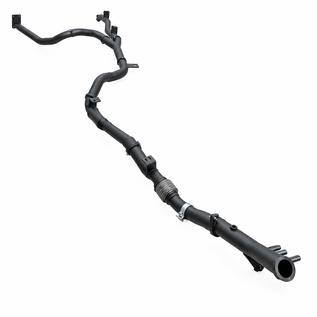 Manta Aluminised Steel 3in Dual Turbo Back Exhaust Cat No Muffler Landcruiser GDJ79 - MKTY0409