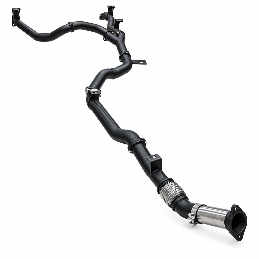 Manta Aluminised Steel 3in Dual Exit DPF Back Exhaust Landcruiser GDJ79 - MKTY0408