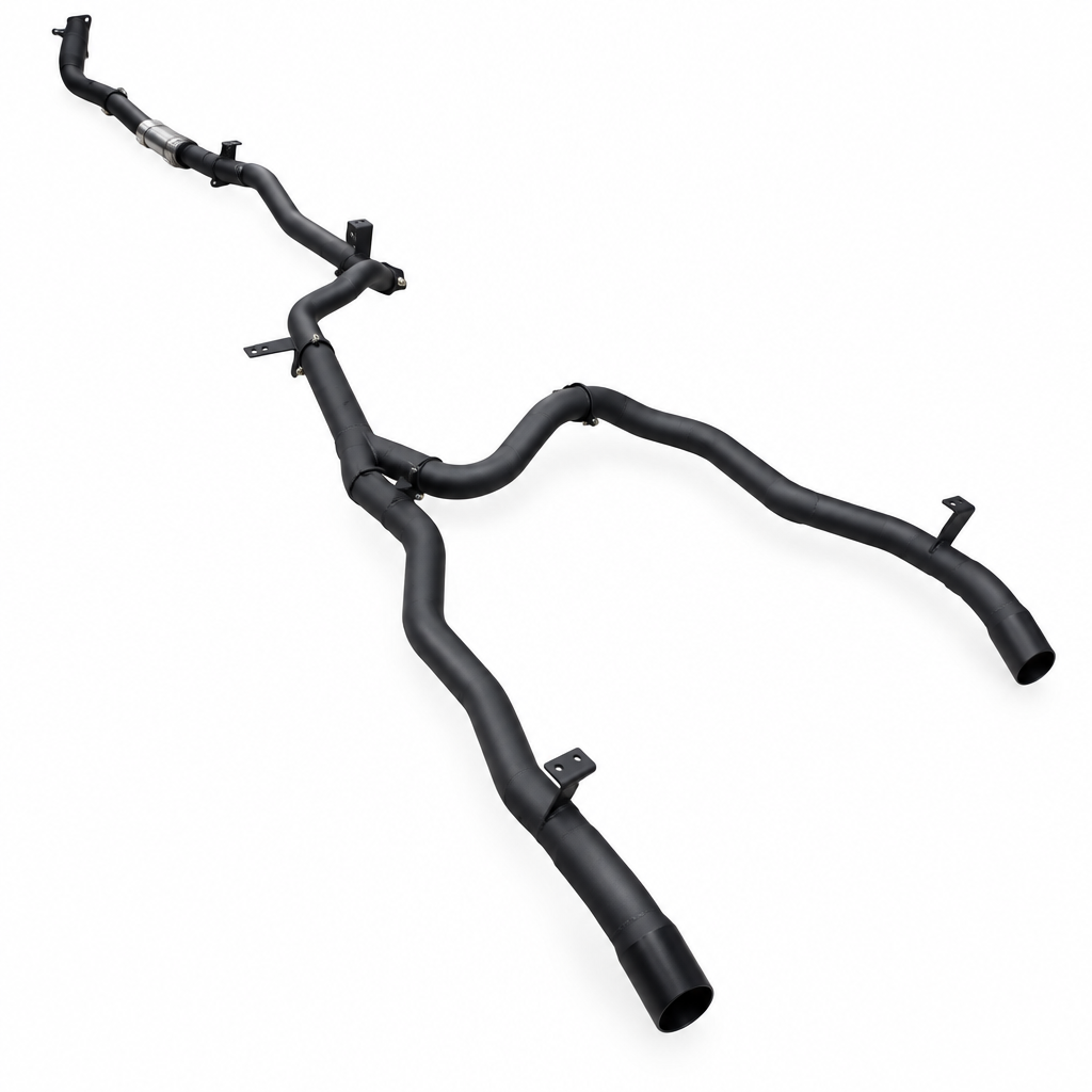Manta Aluminised Steel 3in Dual Turbo Back Exhaust Cat Hotdog Landcruiser GDJ79 - MKTY0410