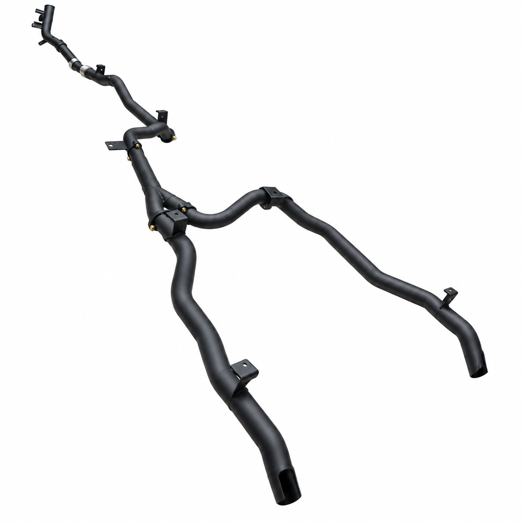 Manta Aluminised Steel 3in Dual Turbo Back Exhaust Hotdog No Cat Landcruiser GDJ79 - MKTY0412