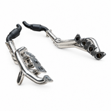 Manta 1 7 8in Ceramic Coated Headers Cats Ford Mustang 5 0L V8 - SSMKFD0334