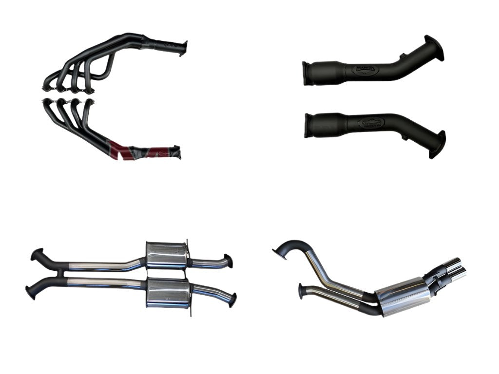 Manta - Holden Commodore Ute (2000-2007) VU, VY, VZ 5.7L & 6.0L Ute 3in Dual With 1 7/8 in Extractors Muffler/Muffler