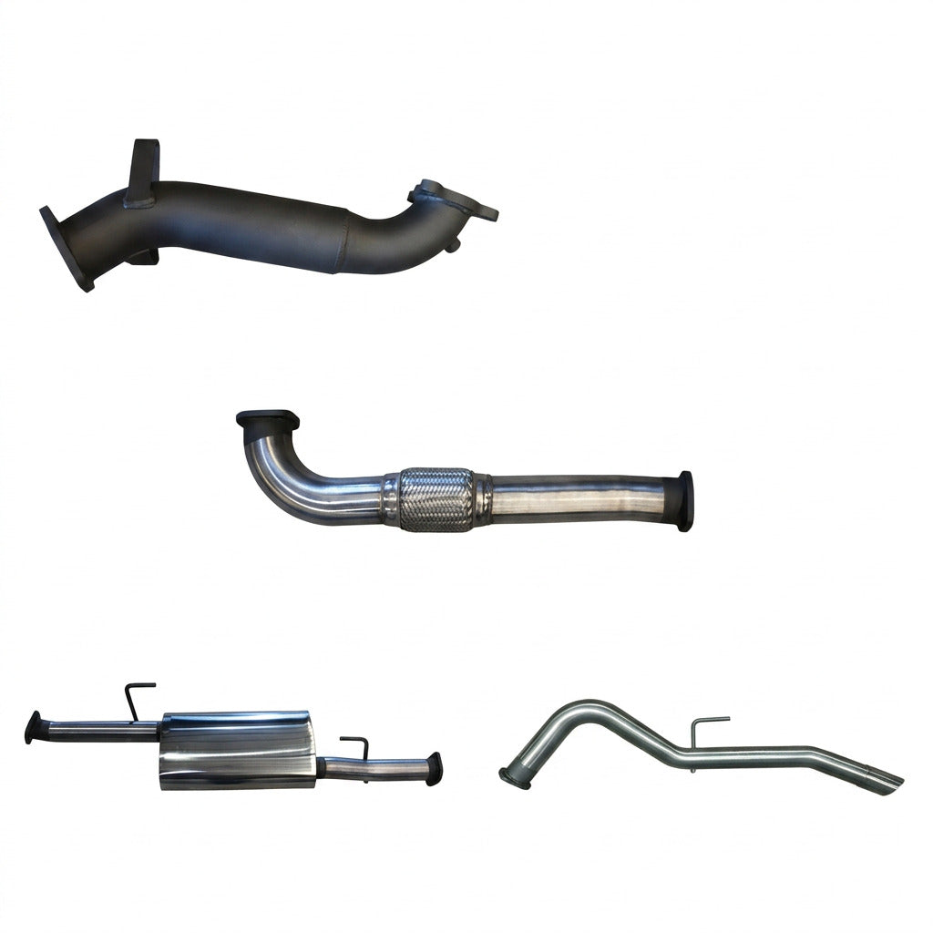 Manta 3in Turbo Back Exhaust Nissan Navara D40 2.5L Thai Built Auto Ute With Cat Rear Tailpipe (2007-2015) - SSMKNI0017