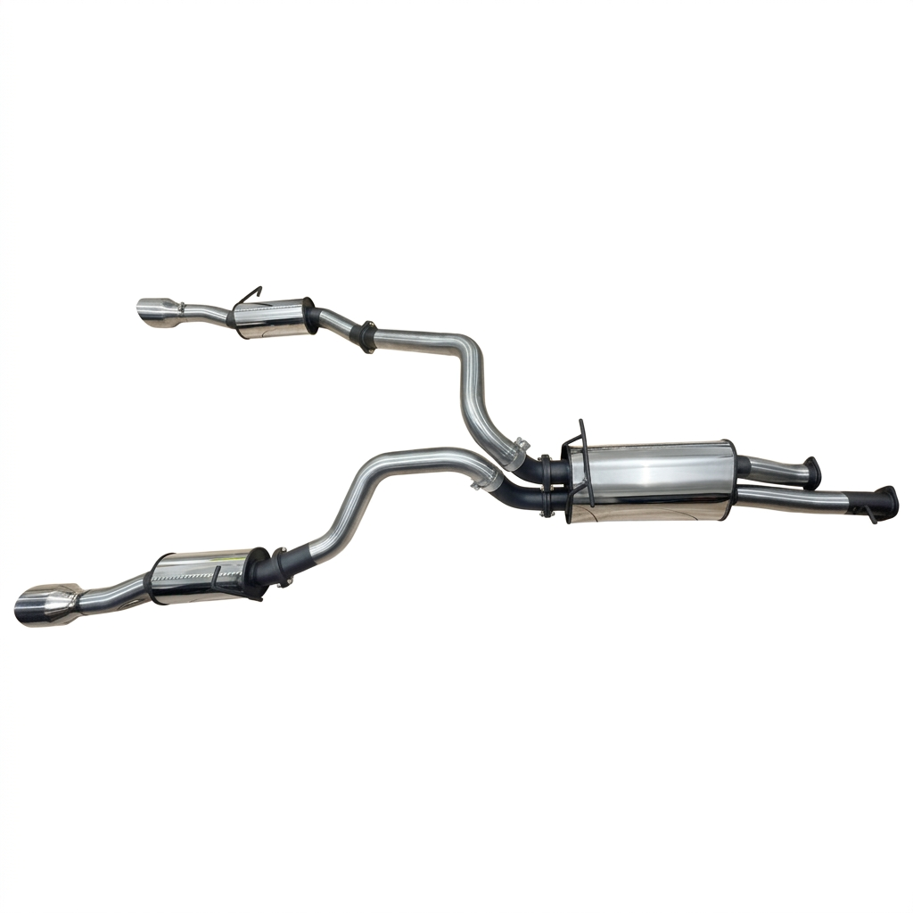 Manta Stainless Steel Exhaust Centre Rear Mufflers 5in Chrome Tips RAM 1500 HO - SSMKRA0027