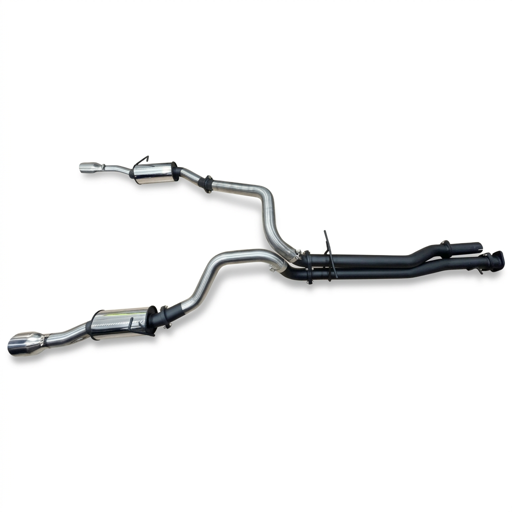 Manta Stainless Steel Exhaust No Centre Muffler Rear Mufflers 5in Chrome Tips RAM 1500 HO - SSMKRA0029