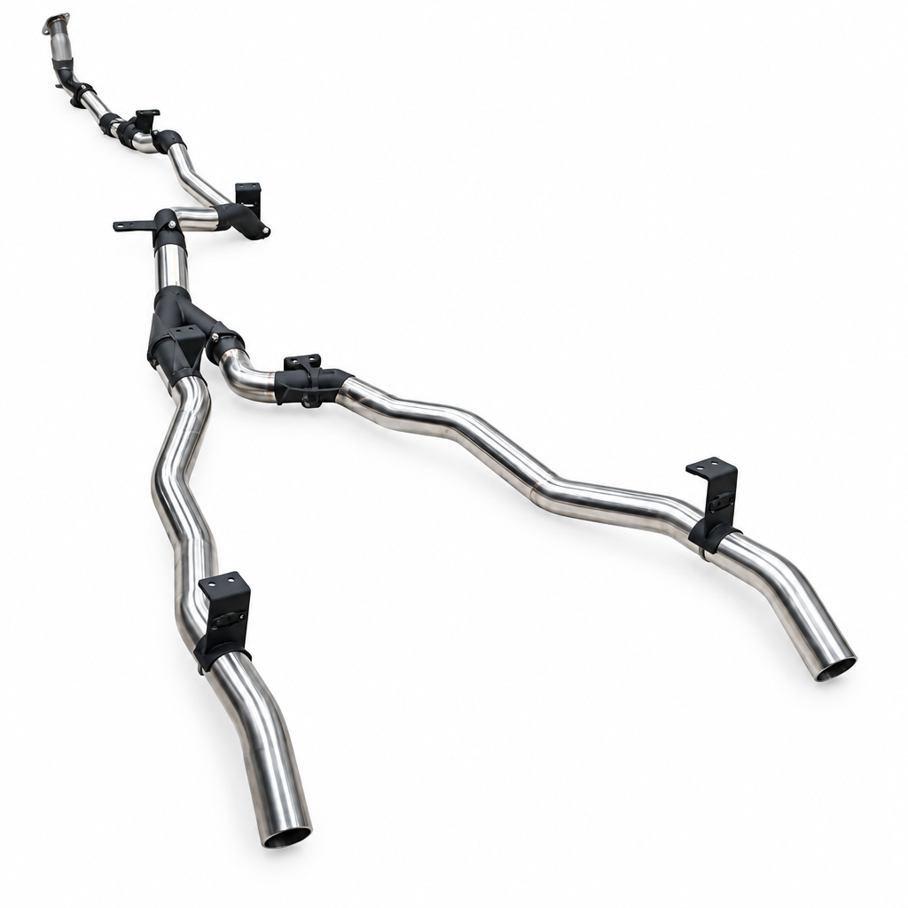Manta Stainless Steel Dual Turbo Back Exhaust Cat Hotdog Landcruiser GDJ79 - SSMKTY0410
