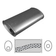 Redback - 2" Universal Muffler Megaflow Offset/Centre 14"x8"x4" Oval Aluminised Steel