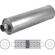 Redback - 2" Baffled Universal Muffler Centre/Centre 24" Round Aluminised