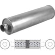 Redback - 2 1/2" Universal Muffler Centre/Centre 24"x6" Round Aluminised