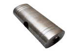 XForce | 409SS Oval East-West Muffler 20" | 3" Inlet to Dual 2.5" Outlet | Brushed Finish | VX9E4-20325