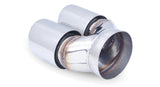 XForce | Twin 3.5" Round Angle-Cut Exhaust Tips | Double Wall 304 Stainless Steel | TY-AW35-89