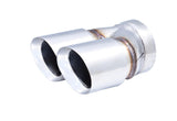 XForce | Twin 3.5" Round Angle-Cut Exhaust Tips | Double Wall 304 Stainless Steel | TY-AW35-89