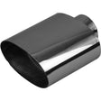 Exhaust Tip - 3" Inch (In) 4" Inch (Out) 130mm Long (Oval - Stainless Steel)