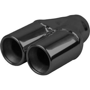 Y Piece Exhaust Tip - 3" Inch (In) 3" Inch (Out) Black Chrome