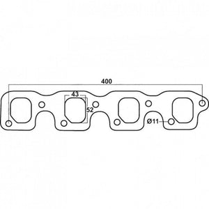 Ford Cleveland 4V 351ci - Exhaust Manifold Gasket
