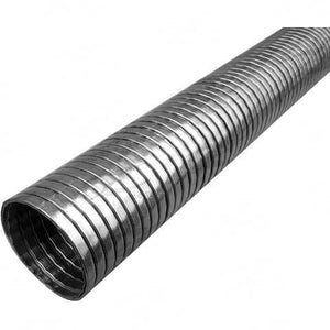 Exhaust Flexible Tube - 2-1/4" Inch (56mm) I.D. 3M Length, Stainless Steel