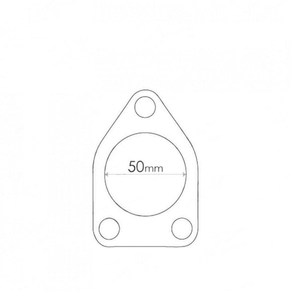 Flange Gasket - Suited For Mitsubishi Magna Tail Pipe, Inside Diameter 50mm, (3 Bolts)
