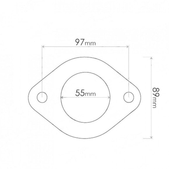 Flange Gasket - Inside Diameter 97mm (2 Bolts)