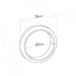 Double Taper Ring Gasket - Inside Diameter 63mm, Outside Diameter 76mm