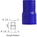 Silicone Hose - Inside Diameter 2-1/4" Inch (57mm) - 2-3/4" Inch (70mm), Blue, Straight Reducer