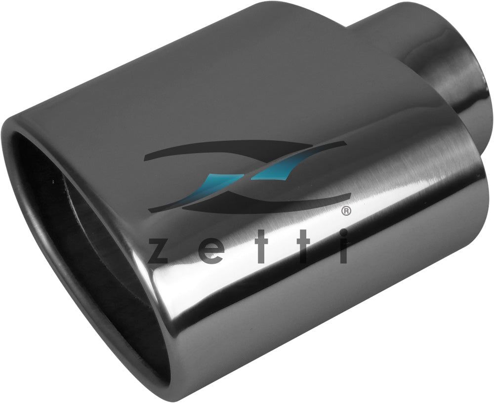 Oval Exhaust Tip - 2 1/2" Inch (In) 5 1/2" Inch (Out) 200mm Long
