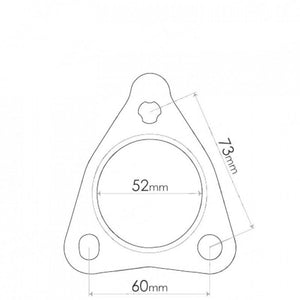 Flange Gasket - Suited For Ford Laser KJ, Inside Diameter 52mm (3 Bolts)