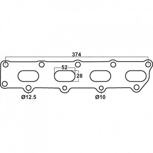 Holden JR Vectra 2.0L & TS Astra 2.2L, DOHC Ecotec, Year 1997-on - Exhaust Manifold Gasket