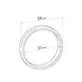 Double Taper Ring Gasket - ID 51mm, OD 59mm, THK 12.5mm, FIBRE&2S