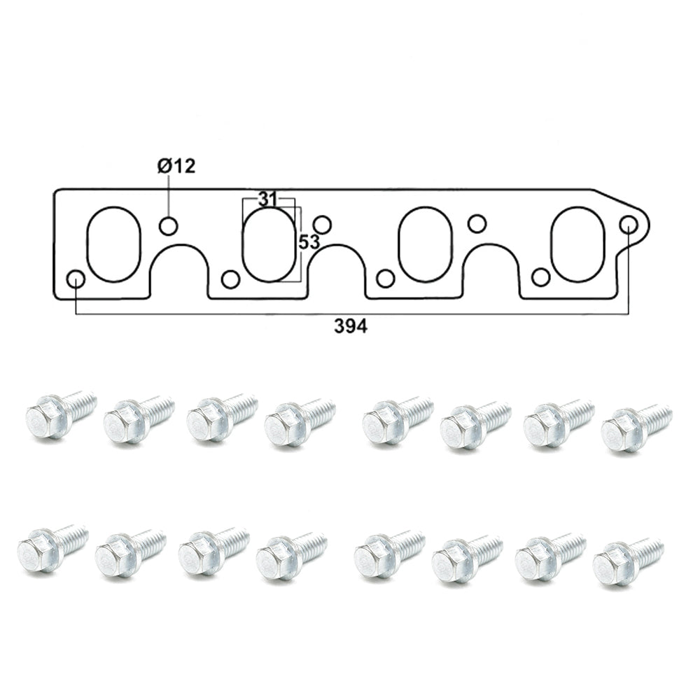 Ford Falcon Cleveland V8 2V 302 351 Exhaust Manifold Extractor Gaskets & Bolts