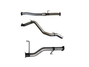 Manta - Isuzu MU-X 2012+ 3.0L - Turbo Back System - 3" Single Stainless Steel Exhaust with Cat / without Muffler