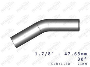 Mercury - 1.7/8" (47.63mm) 30 DEG. S409 MANDREL BEND 1.5D