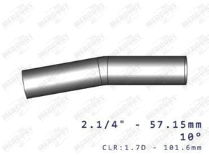 Mercury - 2.1/4" (57.15mm) 10 DEG. S409 MANDREL BEND 1.7D