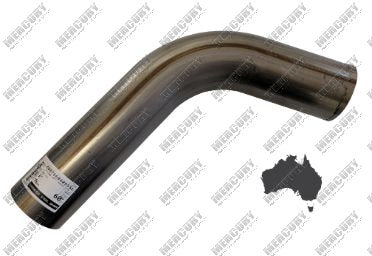 Mandrel Bend 60 Degree - Outside Diameter 76mm (3" Inch), Long Leg 409 Stainless