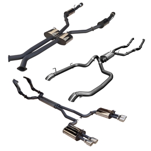 Manta - Jeep Wrangler Unlimited JK - 2.5" Single Cat Back Exhaust System with 4" Tips - Dual Exit - with Pipe Only Centre Section