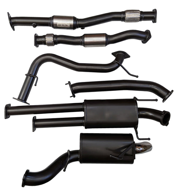 Outlaw 4x4 - Nissan Patrol Y62 Series 1-5 2012 - On 5.6L V8 Petrol Cat Back Exhaust System (Includes Secondary Cats)