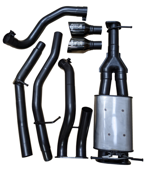 Outlaw 4x4 - RAM DT 1500 2019-2022 Catback Exhaust System (Shadow Chrome Tips)